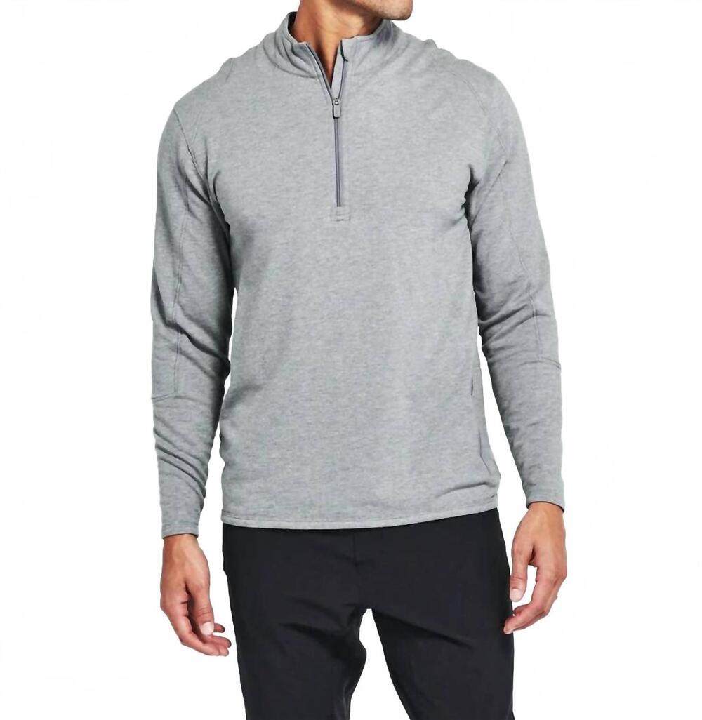NEW TASC apex fleece 1/4 zip sweater in heather gray